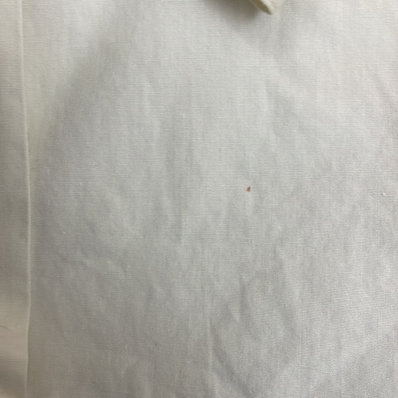 Talbots Cream Cotton Pleat Front Low Collar Size 10 - Picture 8 of 13